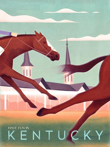 Kentucky - Race White Modern Wood Framed Art Print with Double Matting by Wickstrom, Martin