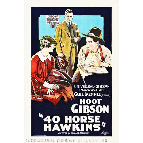 40 Horse Hawkins White Modern Wood Framed Art Print by Hollywood Photo Archive