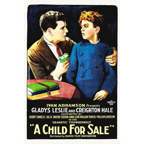 A Child For Sale,  1920 Black Modern Wood Framed Art Print with Double Matting by Hollywood Photo Archive