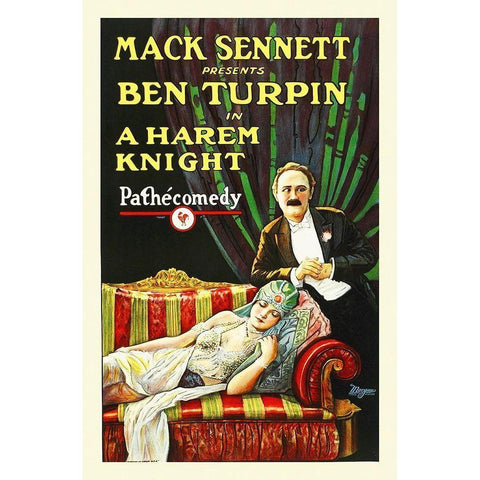 A Harem Knight with Ben Turpin, 1926 Gold Ornate Wood Framed Art Print with Double Matting by Hollywood Photo Archive