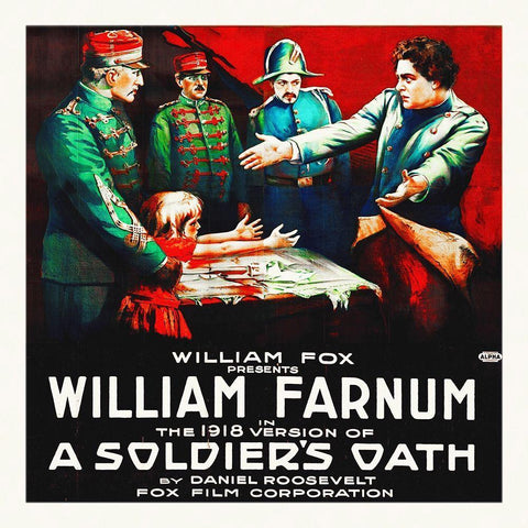 A Soldiers Oath White Modern Wood Framed Art Print with Double Matting by Hollywood Photo Archive