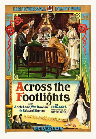 Across The Footlights,  1914 Black Ornate Wood Framed Art Print with Double Matting by Hollywood Photo Archive