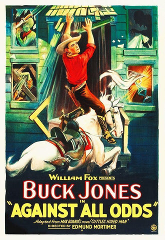 Against All Odds Buck Jones, 1924 White Modern Wood Framed Art Print with Double Matting by Hollywood Photo Archive