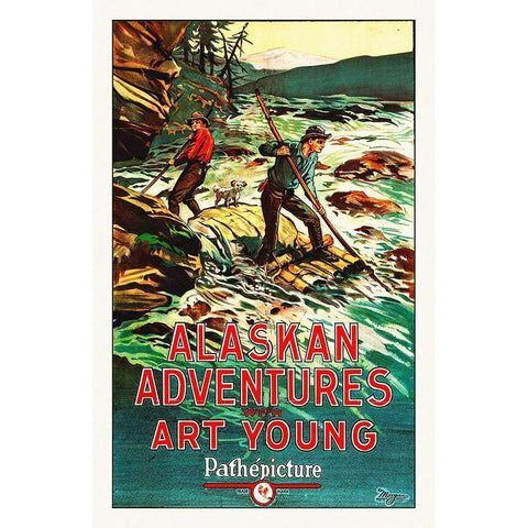 Alaskan Adventures, 1926 White Modern Wood Framed Art Print by Hollywood Photo Archive