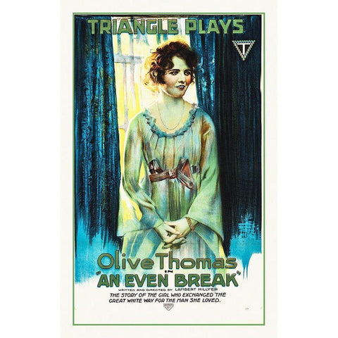 An Even Break, 1917 White Modern Wood Framed Art Print by Hollywood Photo Archive