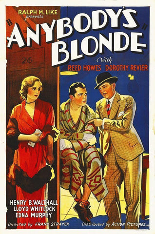 Anyones Blonde White Modern Wood Framed Art Print with Double Matting by Hollywood Photo Archive