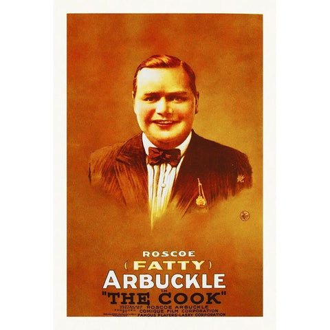 Arbuckle in The Cook, 1918 White Modern Wood Framed Art Print by Hollywood Photo Archive