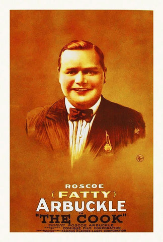 Arbuckle in The Cook, 1918 Black Ornate Wood Framed Art Print with Double Matting by Hollywood Photo Archive