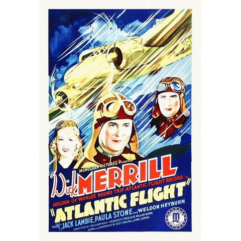 Atlantic Flight White Modern Wood Framed Art Print by Hollywood Photo Archive