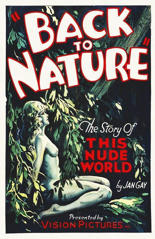 Back To Nature, 1933 White Modern Wood Framed Art Print with Double Matting by Hollywood Photo Archive