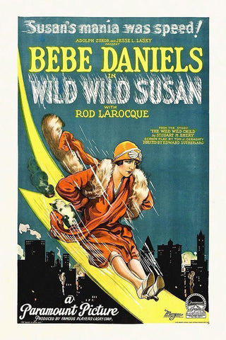 Bebe Danials, Wild Wild Susan, 1925 White Modern Wood Framed Art Print with Double Matting by Hollywood Photo Archive