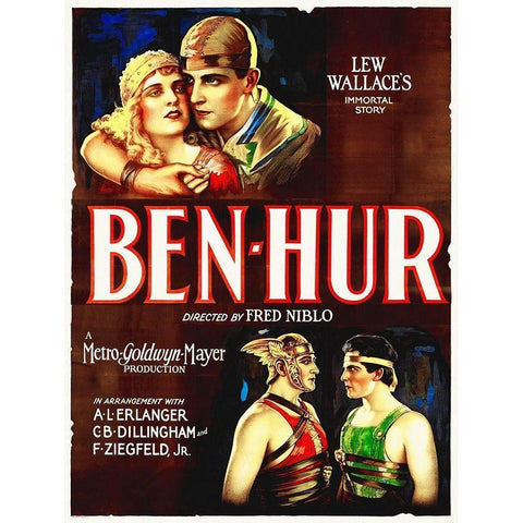 Ben Hur, 1925 White Modern Wood Framed Art Print by Hollywood Photo Archive