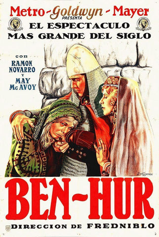 Ben Hur, 1925 White Modern Wood Framed Art Print with Double Matting by Hollywood Photo Archive