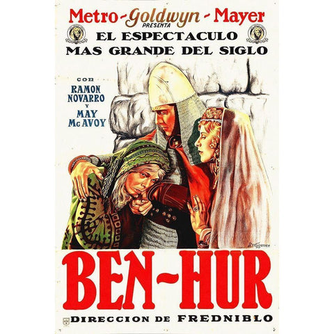 Ben Hur, 1925 Black Modern Wood Framed Art Print with Double Matting by Hollywood Photo Archive