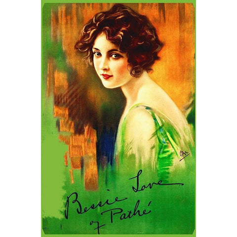 Bessy Love, 1918 White Modern Wood Framed Art Print by Hollywood Photo Archive