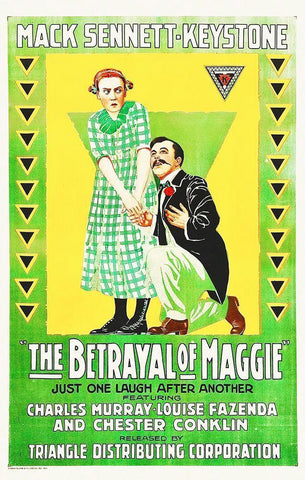 Betrayal of Maggie, 1917 White Modern Wood Framed Art Print with Double Matting by Hollywood Photo Archive