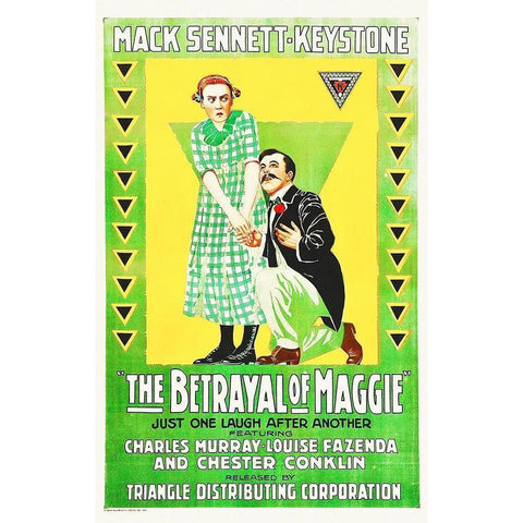 Betrayal of Maggie, 1917 White Modern Wood Framed Art Print by Hollywood Photo Archive