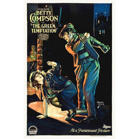 Betty Compson, The Green Temptation,  1922 Gold Ornate Wood Framed Art Print with Double Matting by Hollywood Photo Archive