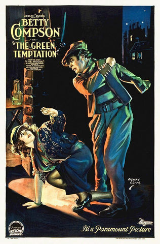 Betty Compson, The Green Temptation,  1922 Black Ornate Wood Framed Art Print with Double Matting by Hollywood Photo Archive