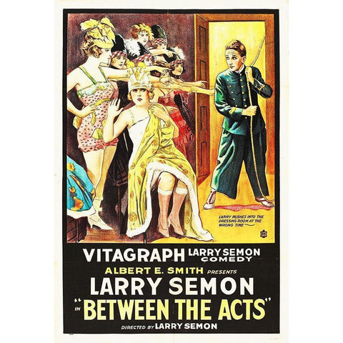 Between Acts Gold Ornate Wood Framed Art Print with Double Matting by Hollywood Photo Archive