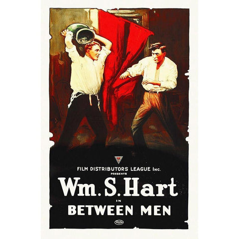 Between Men, 1915 Black Modern Wood Framed Art Print with Double Matting by Hollywood Photo Archive