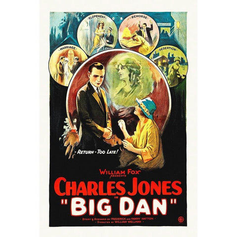 Big Dan 2, 1923 Black Modern Wood Framed Art Print with Double Matting by Hollywood Photo Archive