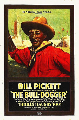 Bill Picket half sheet 27x41 White Modern Wood Framed Art Print with Double Matting by Hollywood Photo Archive