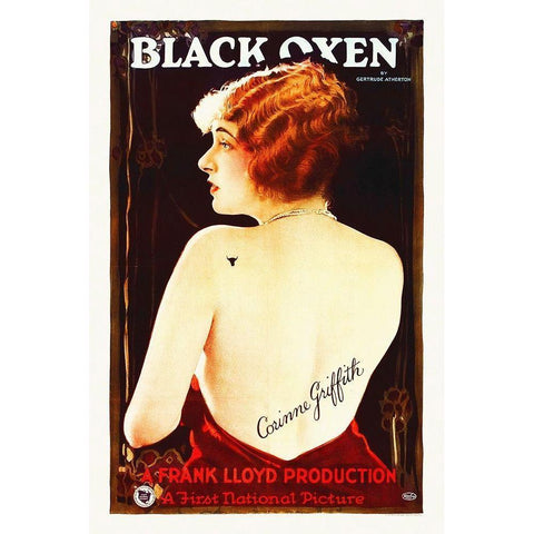 Black Oxen, 1924 Gold Ornate Wood Framed Art Print with Double Matting by Hollywood Photo Archive