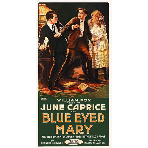 Blue Eyed Mary, 1918 Black Modern Wood Framed Art Print with Double Matting by Hollywood Photo Archive