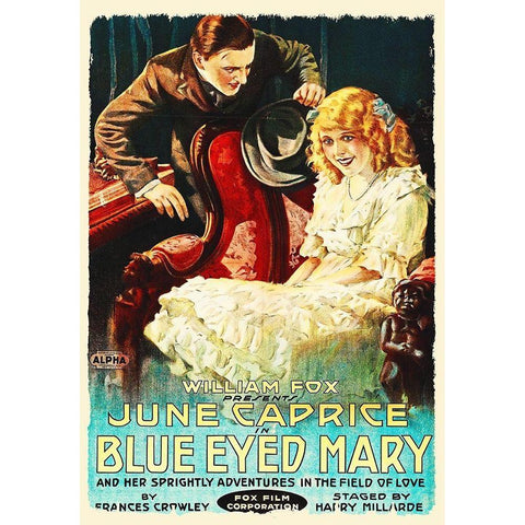 Blue Eyed Mary White Modern Wood Framed Art Print by Hollywood Photo Archive