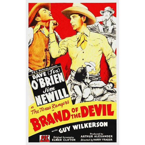 Brand of the Devil Black Modern Wood Framed Art Print with Double Matting by Hollywood Photo Archive