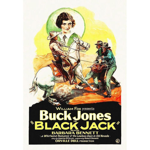 Buck Jones, Black Jack Black Modern Wood Framed Art Print with Double Matting by Hollywood Photo Archive