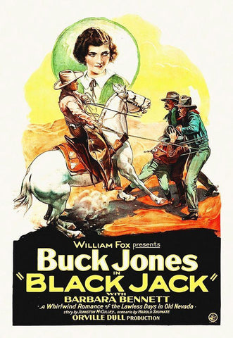 Buck Jones, Black Jack White Modern Wood Framed Art Print with Double Matting by Hollywood Photo Archive