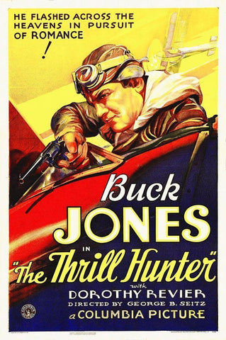 Buck Jones, The Thrill Hunter Black Ornate Wood Framed Art Print with Double Matting by Hollywood Photo Archive