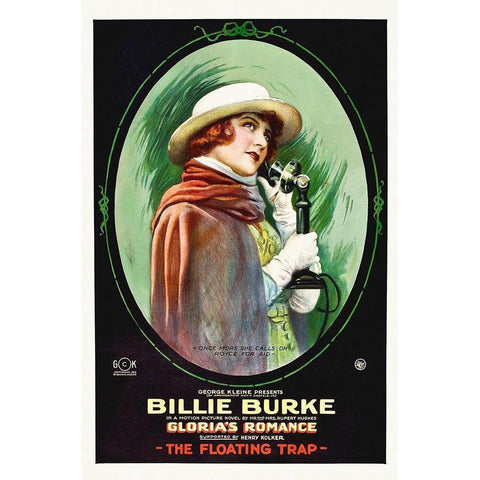 Burke, Billie, Glorias Romance,  1916 Gold Ornate Wood Framed Art Print with Double Matting by Hollywood Photo Archive