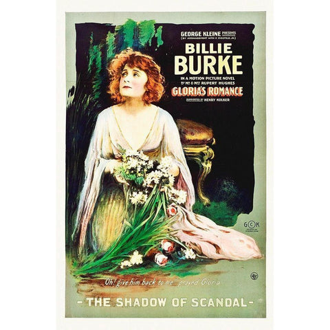 Burke, Billie, The Shadow of Scandal,  1916 White Modern Wood Framed Art Print by Hollywood Photo Archive