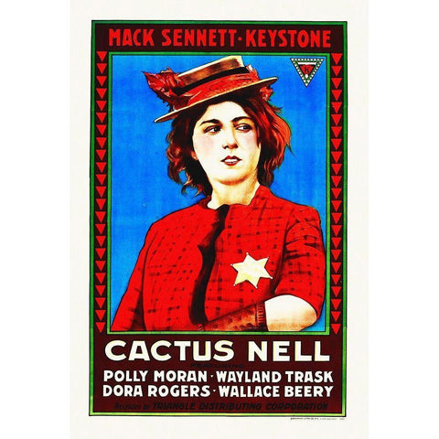 Cactus Nell, 1917 Gold Ornate Wood Framed Art Print with Double Matting by Hollywood Photo Archive