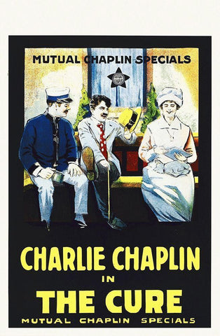 Chaplin, Charlie, The Cure Black Ornate Wood Framed Art Print with Double Matting by Hollywood Photo Archive