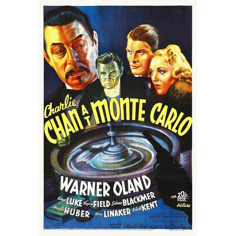 Charlie Chan at Monte Carlo, 1937 Black Modern Wood Framed Art Print with Double Matting by Hollywood Photo Archive