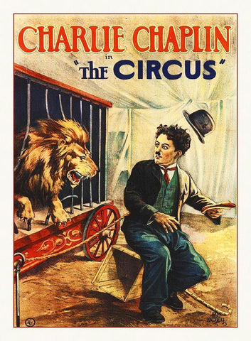 Charlie Chaplin, The Circus Black Ornate Wood Framed Art Print with Double Matting by Hollywood Photo Archive