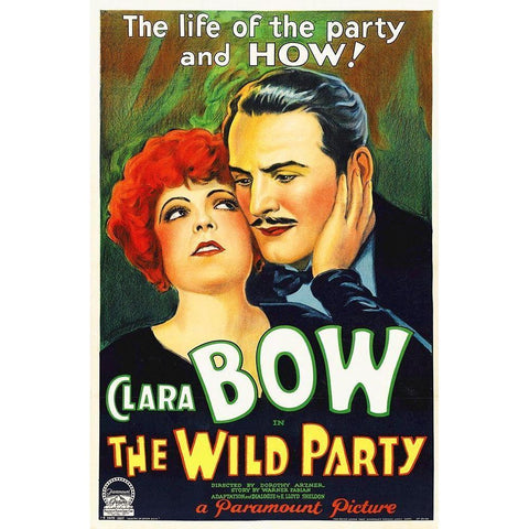 Clara Bow, The Wild Party Gold Ornate Wood Framed Art Print with Double Matting by Hollywood Photo Archive