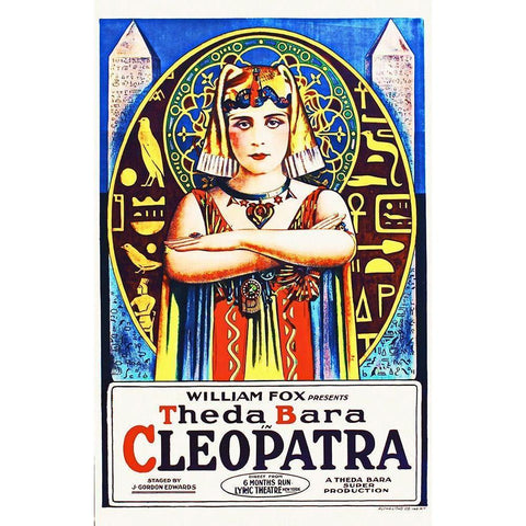 Cleopatra White Modern Wood Framed Art Print by Hollywood Photo Archive