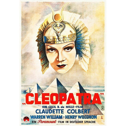 Cleopatra Gold Ornate Wood Framed Art Print with Double Matting by Hollywood Photo Archive