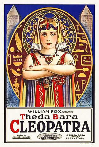 Cleopatra, 1917 White Modern Wood Framed Art Print with Double Matting by Hollywood Photo Archive