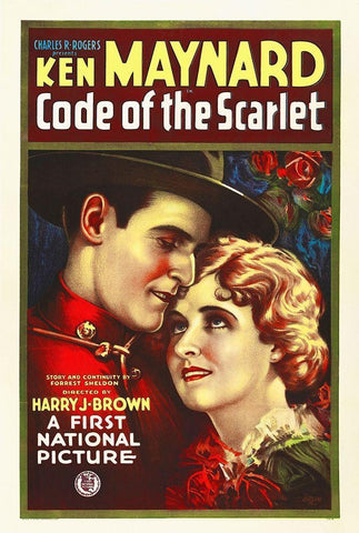 Code of the Scarlet, 1928 White Modern Wood Framed Art Print with Double Matting by Hollywood Photo Archive