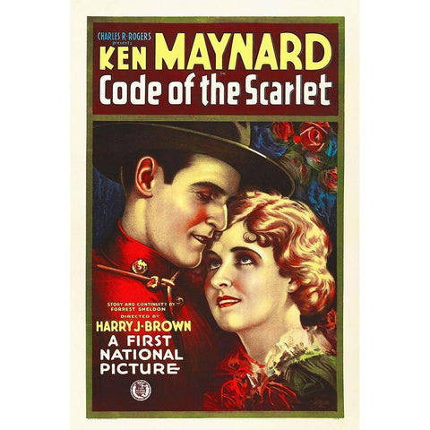 Code of the Scarlet, 1928 White Modern Wood Framed Art Print by Hollywood Photo Archive