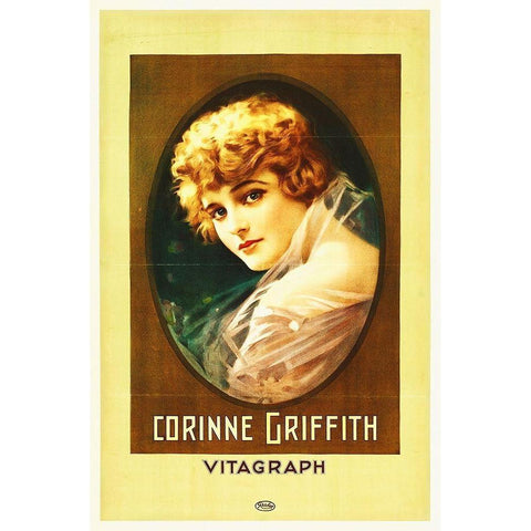 Corinne Grffith Gold Ornate Wood Framed Art Print with Double Matting by Hollywood Photo Archive