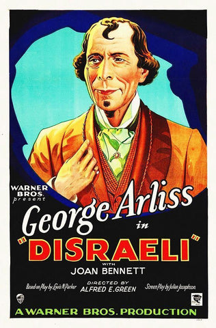 Disraeli, 1929 White Modern Wood Framed Art Print with Double Matting by Hollywood Photo Archive