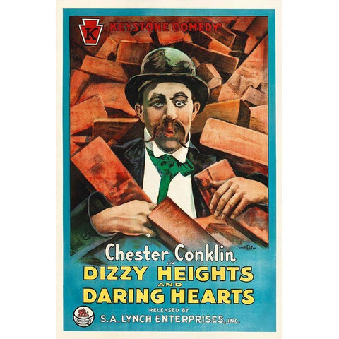 Dizzy Heights and Daring Hearts Black Modern Wood Framed Art Print with Double Matting by Hollywood Photo Archive