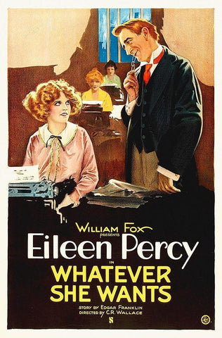 Eileen Percy, Whatever She Wants,  1921 Black Ornate Wood Framed Art Print with Double Matting by Hollywood Photo Archive